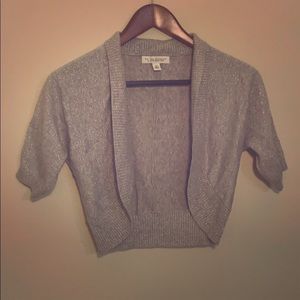 Silver wool shrug